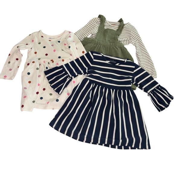 Bundle of Girl’s 3T Dresses Long Sleeve Modest Play Church Cat&Jack Healthtex - Picture 1 of 8